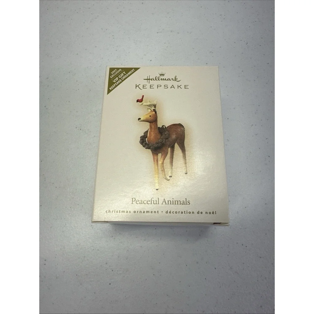 2007 Hallmark Peaceful Animals VIP Exclusive Gift Ornament NEW